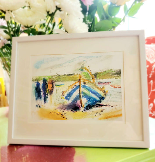 Skiff on the shore, Skiffieworlds - giclee print