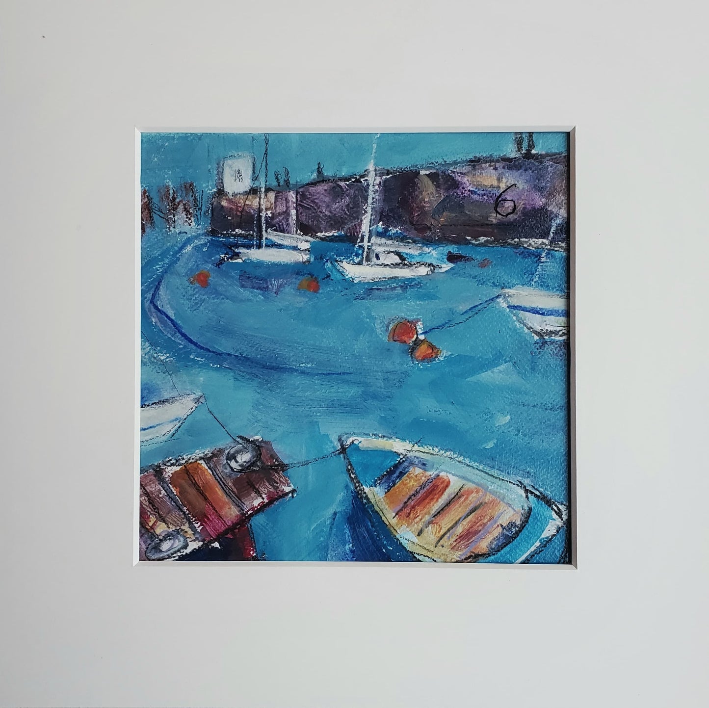 Harbour Stillness in Bright Blue