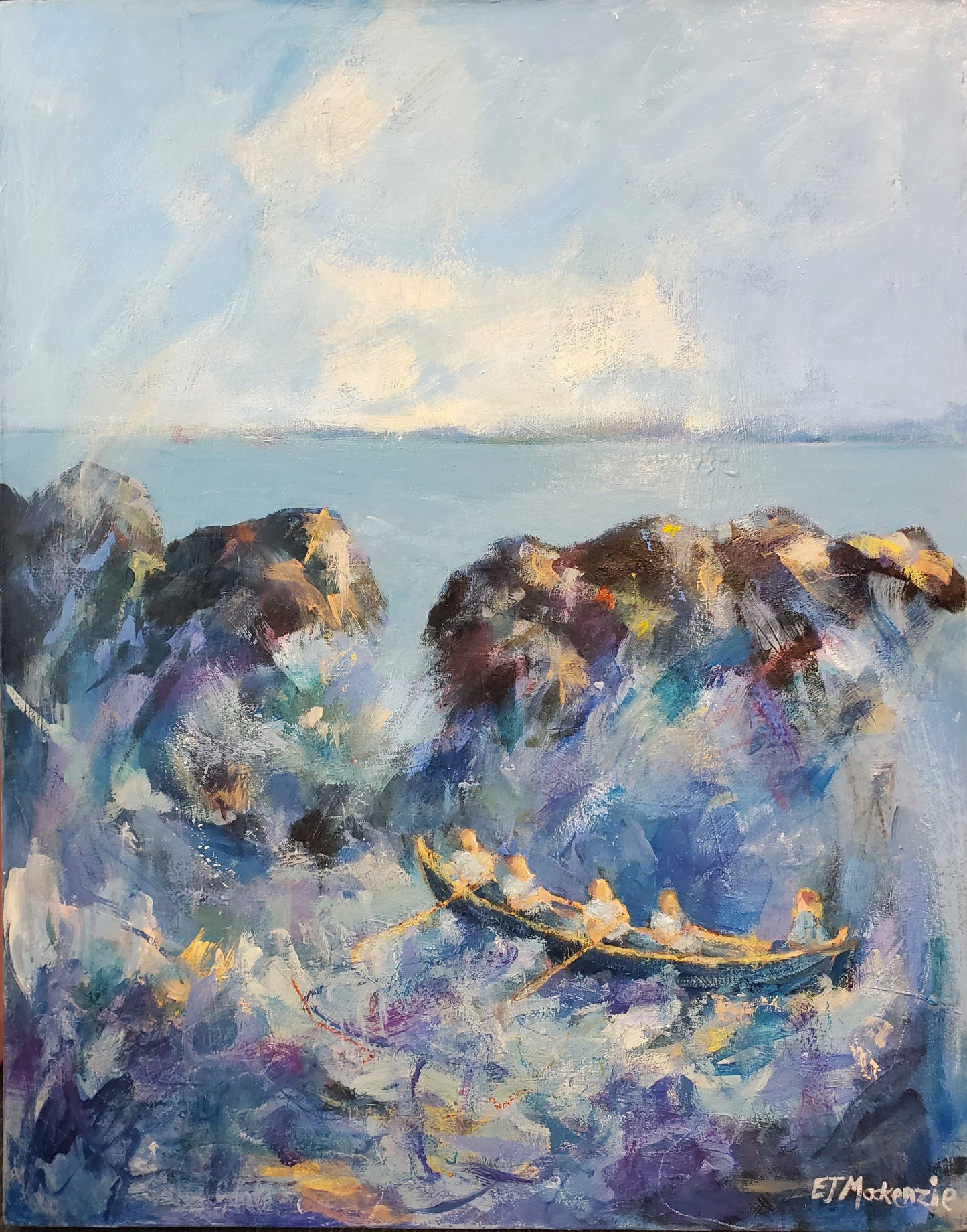 The Power of the Sea - acrylic on canvas